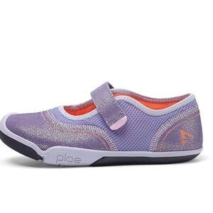 Plae Emme Shimmer Suede & Mesh Lavender/Violet Sneaker Size 6